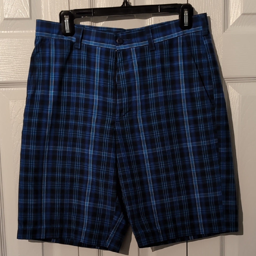 Hogan Navy Plaid Men's Shorts